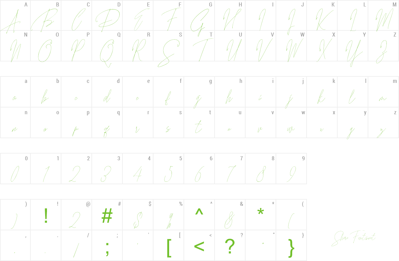 Font Songstar preview